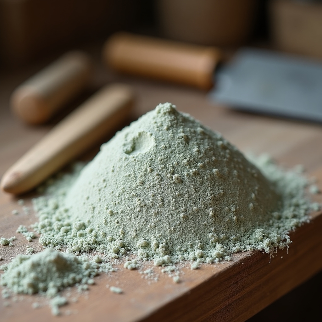 Vzorek konopného vápna používaného jako stavební materiál
